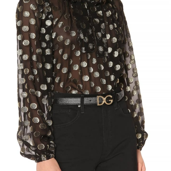 ⭐DOLCE & GABBANA DG BLACK LOGO BELT NEW 75CM⭐ - Picture 4 of 13